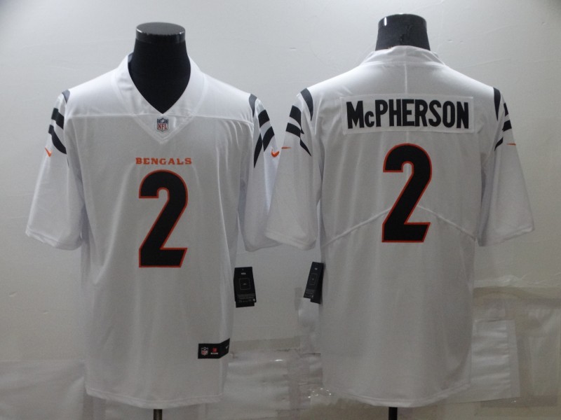 Men Cincinnati Bengals 2 Mcpherson White 2022 Nike Vapor Untouchable Limited NFL Jersey